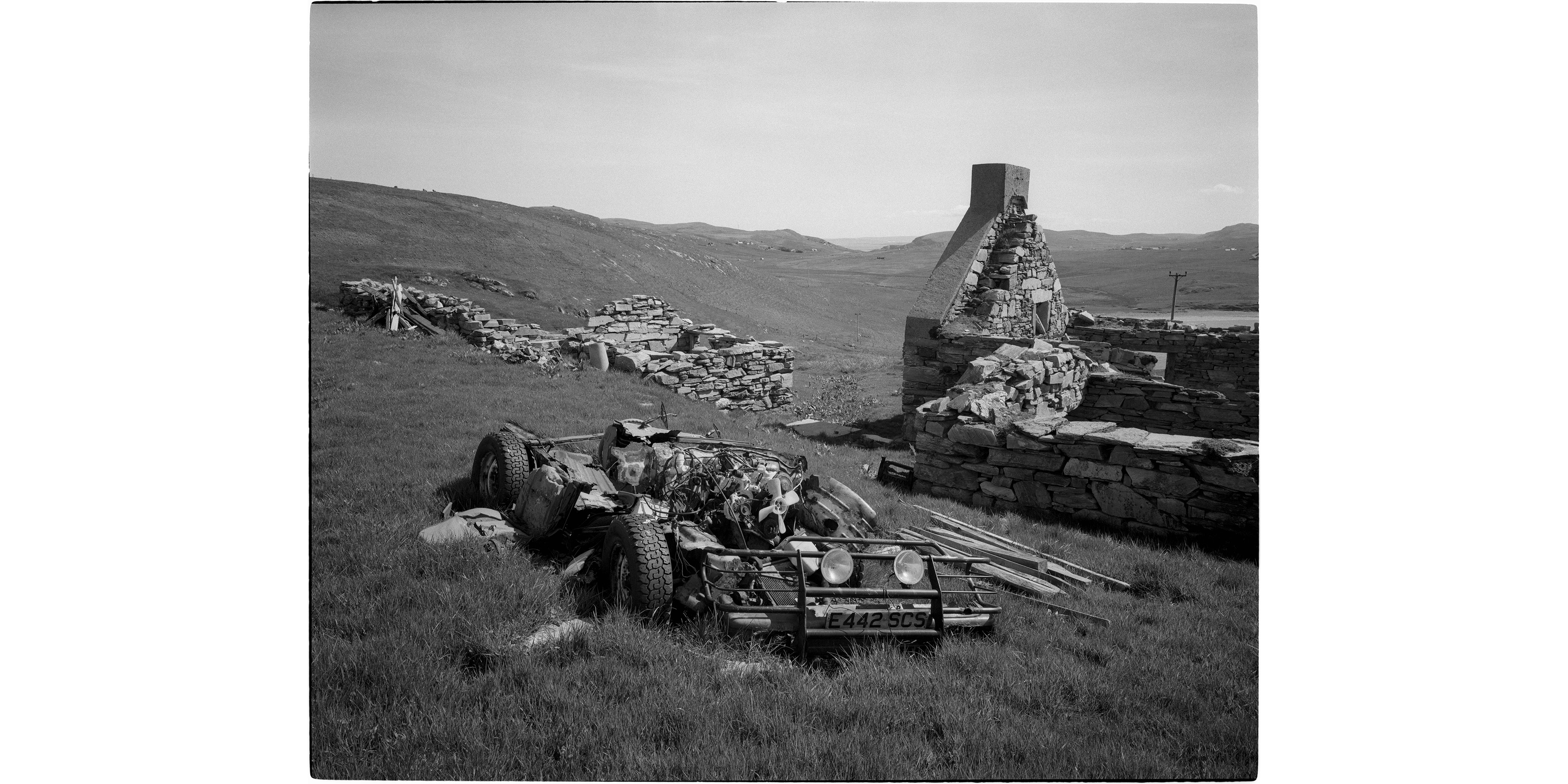 foula shetland landscape black and white photography